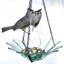 Mangeoire à oiseaux en verre recyclé Daisy - transparent-16423221
