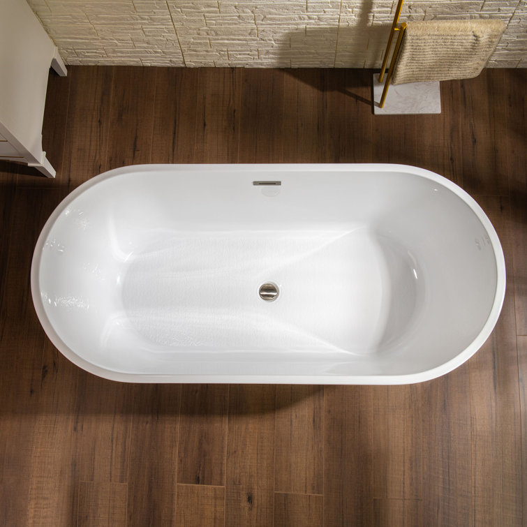 67'' x 31.5'' Freestanding Soaking Acrylic Bathtub