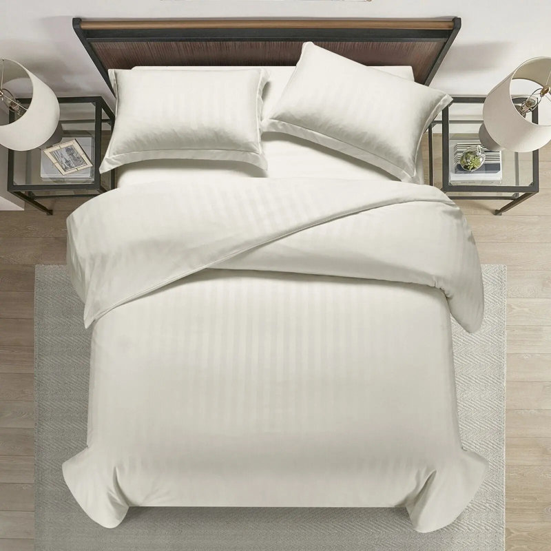 Bedding, Double Duvet Cover + 2 Standard Pillowcases, Cream