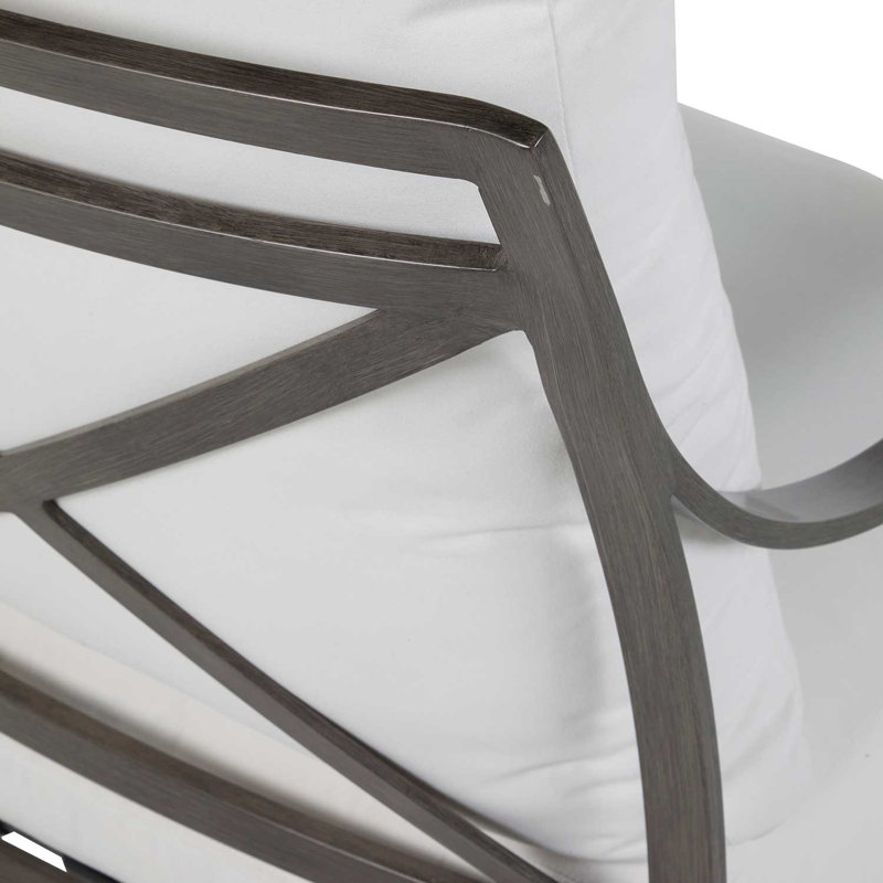 Fauteuil en aluminium Monaco - gris ardoise, Blanc naturel, Gris ardoise, Welt