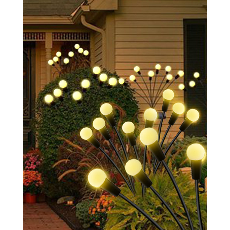 Paquet de 4 lumières solaires de jardin à 8 lumières DEL