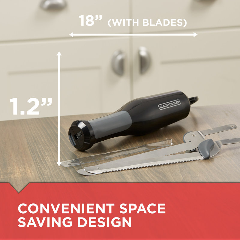 Couteau à découper électrique 11,75 po Black + Decker, Noir