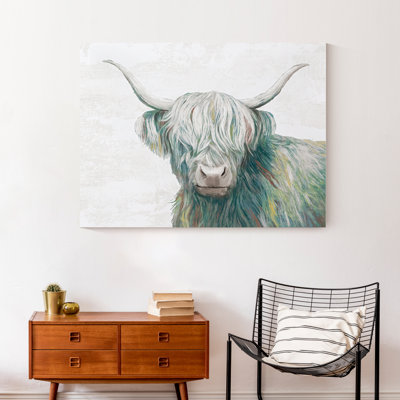Impression sur toile peinte Highland Cow