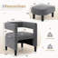 Fauteuil et repose-pieds en velours de 25,5 po Millerville