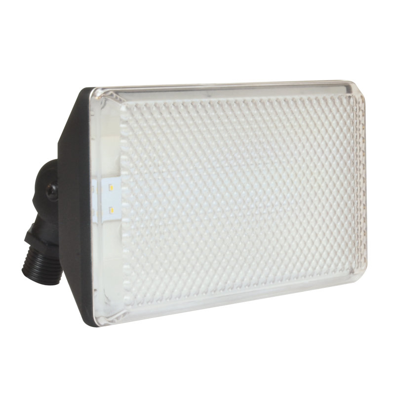 Matte Black Integrated LED Flood Light, 4" H x 4.25" W x 3.88" D