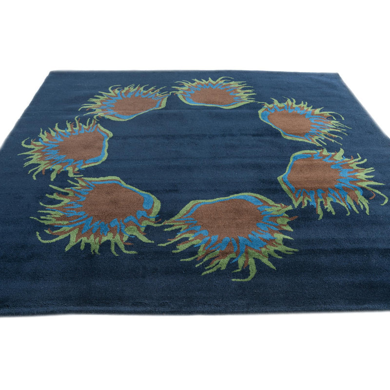 Square Odenton Navy Blue Rug