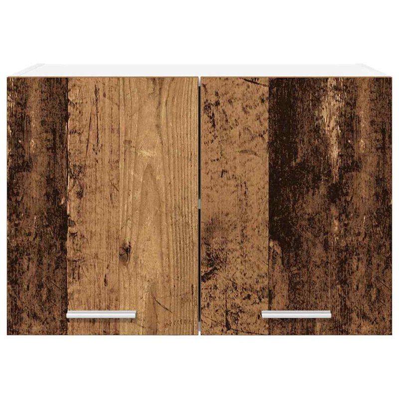 Vidaxl Hanging Cabinet With Storage Riga Artisan Oak 80 X 31 X 40 Cm, 40cm H x 60cm W x 31cm D, Old Wood/White
