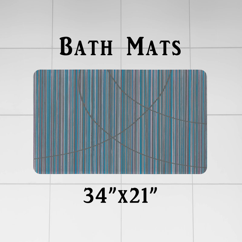 Rideau de douche à rayures sahid, H 72 po x l 70 po