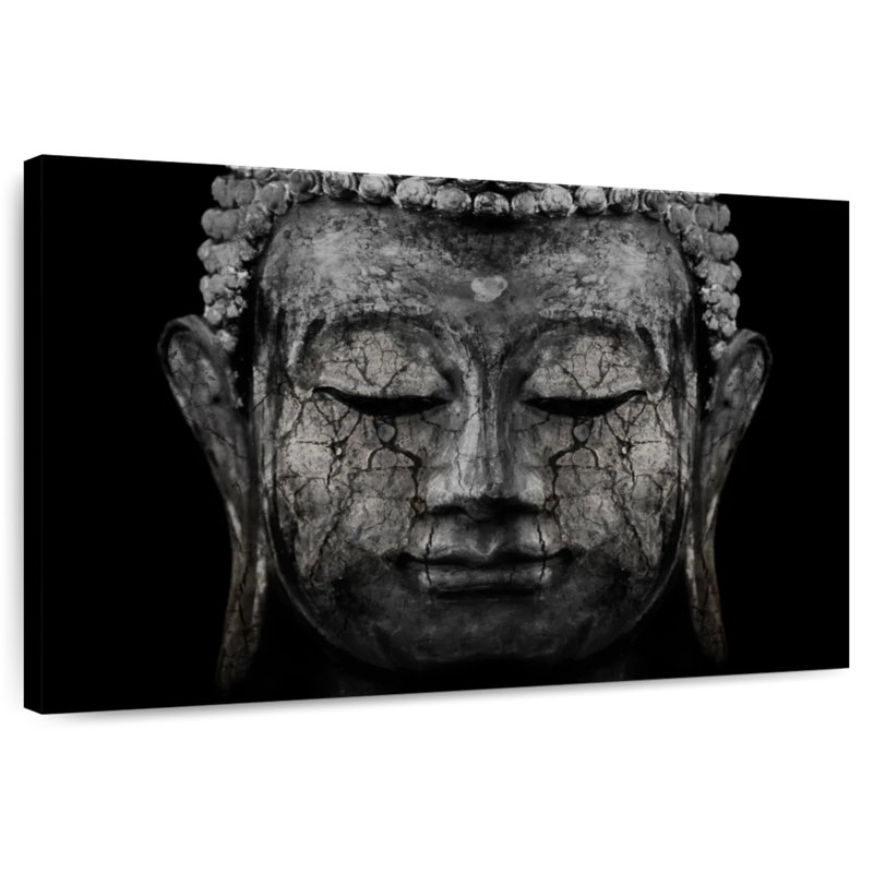 Adella Grunge Black Buddha, 20" H x 30" W