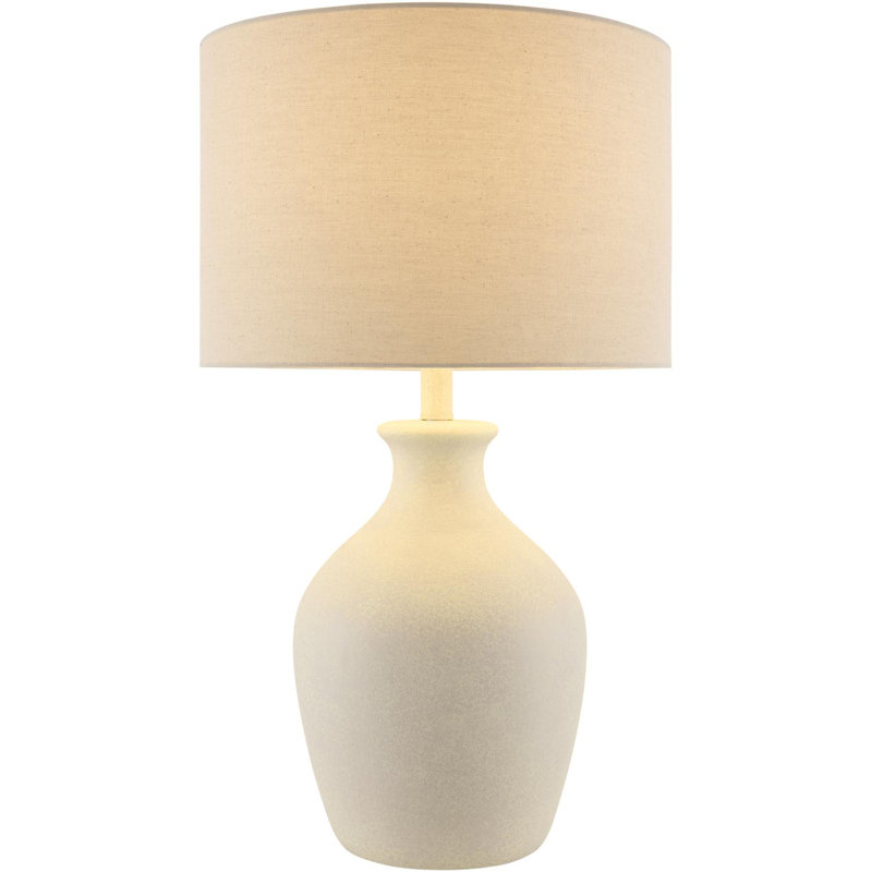 Booker Cerria Table Lamp, White, Beige