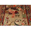 Pre-1900 Antique Wool Pictorial   Rug 4x7