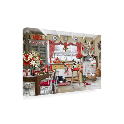 The Macneil Studio «Christmas Farmhouse Kitchen», art sur toile