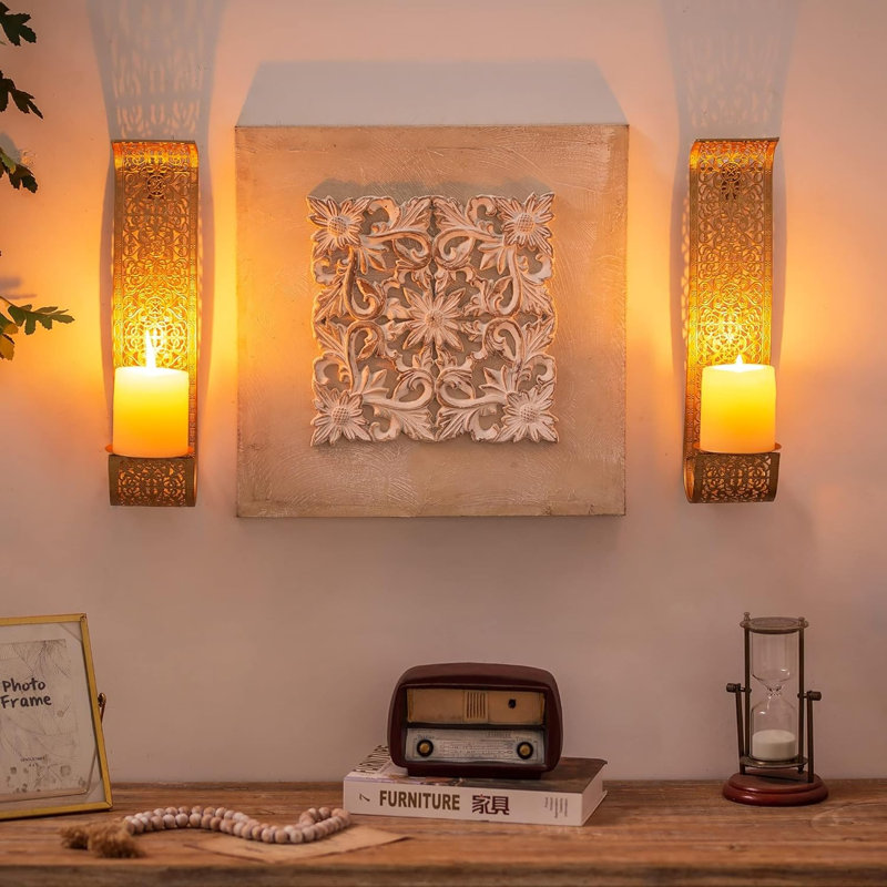 Golden Candle Wall Lamp Wall Decoration