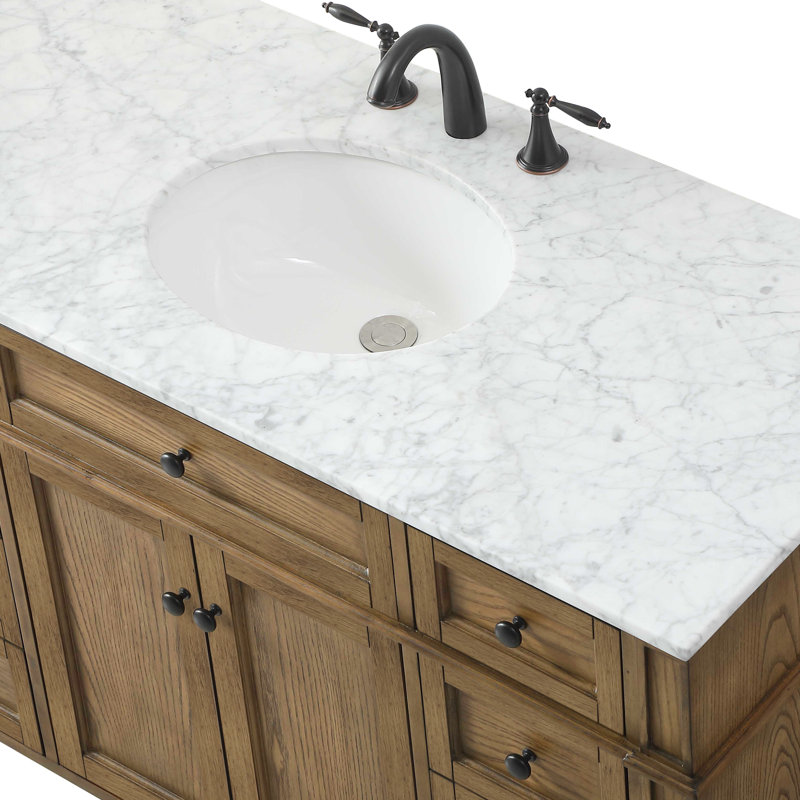Ensemble de meuble-lavabo simple 48 "Rivers, Bois flottant