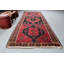 Tapis rouge de cuisine, tapis géométrique, tapis rétro, tapis de couloir 4,4 pi x 11,4 pi, tapis marocain, tapis turc