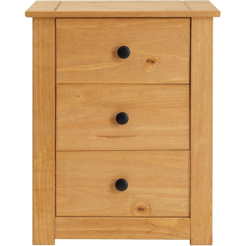 Ahriah 47cm W Solid Wood Bedside Table