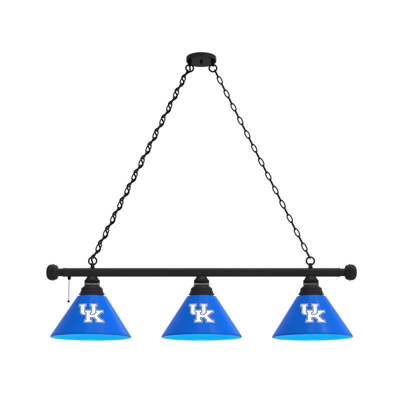 3 - Light Pool Table Lights Pendant, Black, Kentucky Wildcats