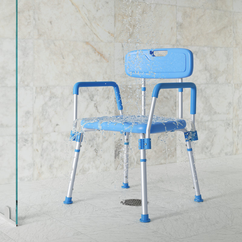 Joey 300 Lb. Chaise de bain et de douche à capacité réglable avec dossier à profondeur réglable