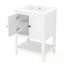 Lavabo de salle de bain en céramique avec tablette ouverte-216209282