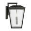 Kennewick 2 Light Outdoor Fixture In Textured Black Finish With Clear Seeded Shade-112738247-112738249-112738260
