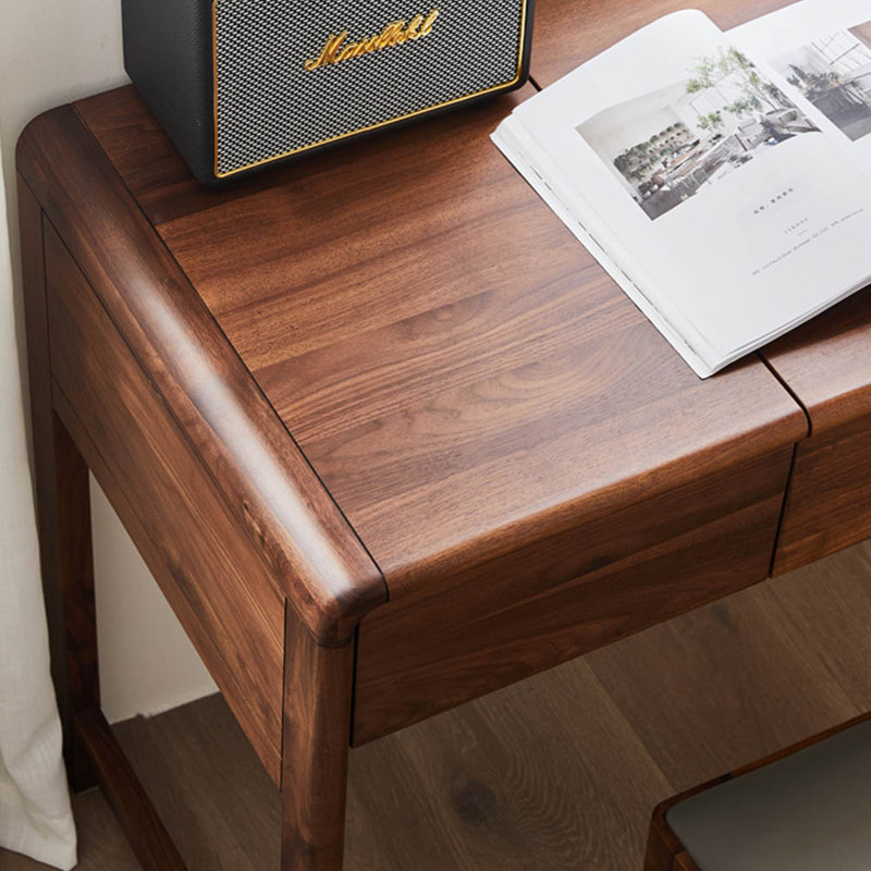 Black walnut solid wood clamshell dresser