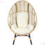 Chaise de patio en osier PE avec table d'appoint Kanetha