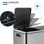 Stainless Steel 60 Liter Step-On Recycling Bin