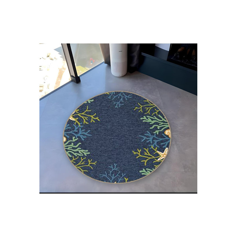Tapis rond rond lavable à la machine, Sous-tapis rond 3 pi 3 po inclus