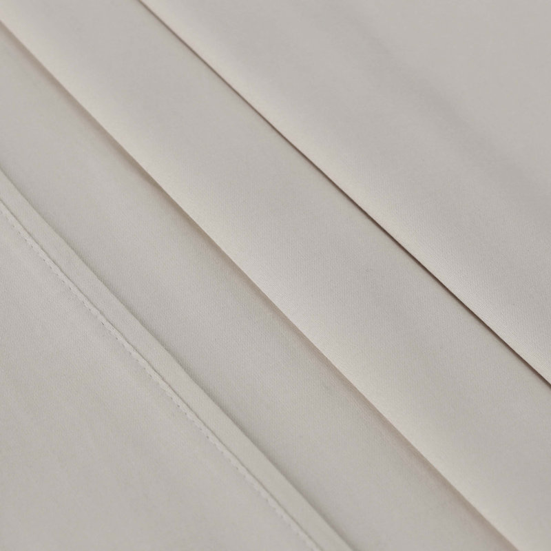 Light Grey Twin XL Egyptian Cotton Percale Bed Sheet Set