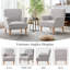 Upholstered Wooden Armchair-912572771