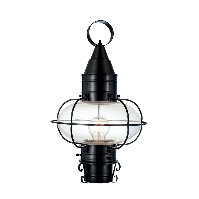Lampadaire d'extérieur 1 lumière de 17,5 po de hauteur Guilain - noir