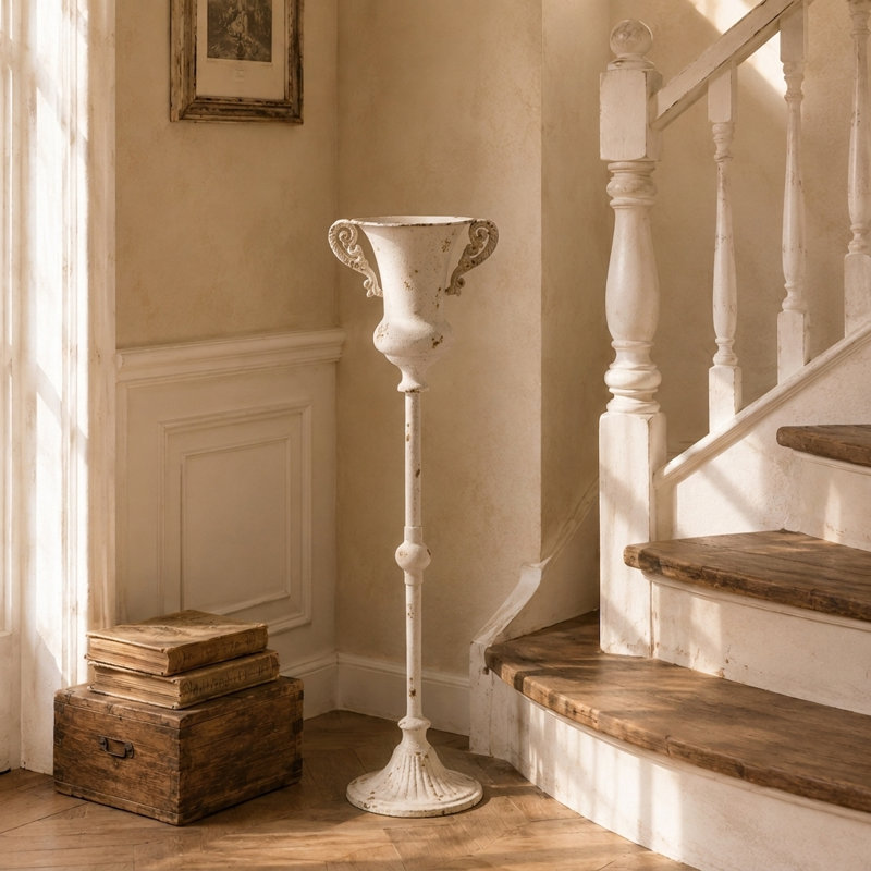 Vase urne piédestal French Country, large