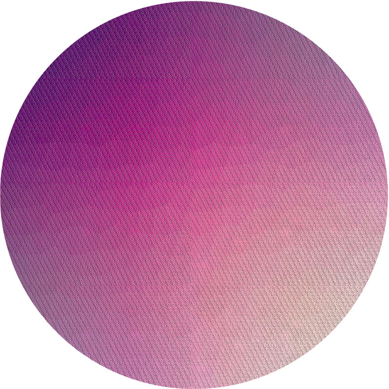 Tapis rose à motifs/mauves de zone, Rond 7 pi