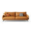 Causeuse coussin orange en cuir véritable-1700809079