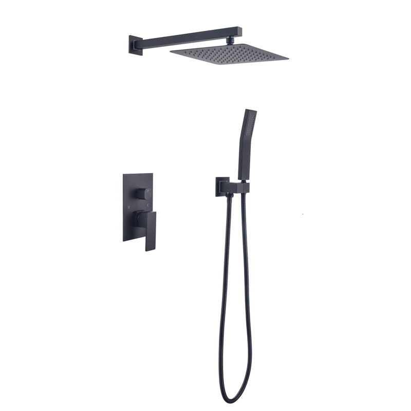 Pomme de douche standard double, Noir mat