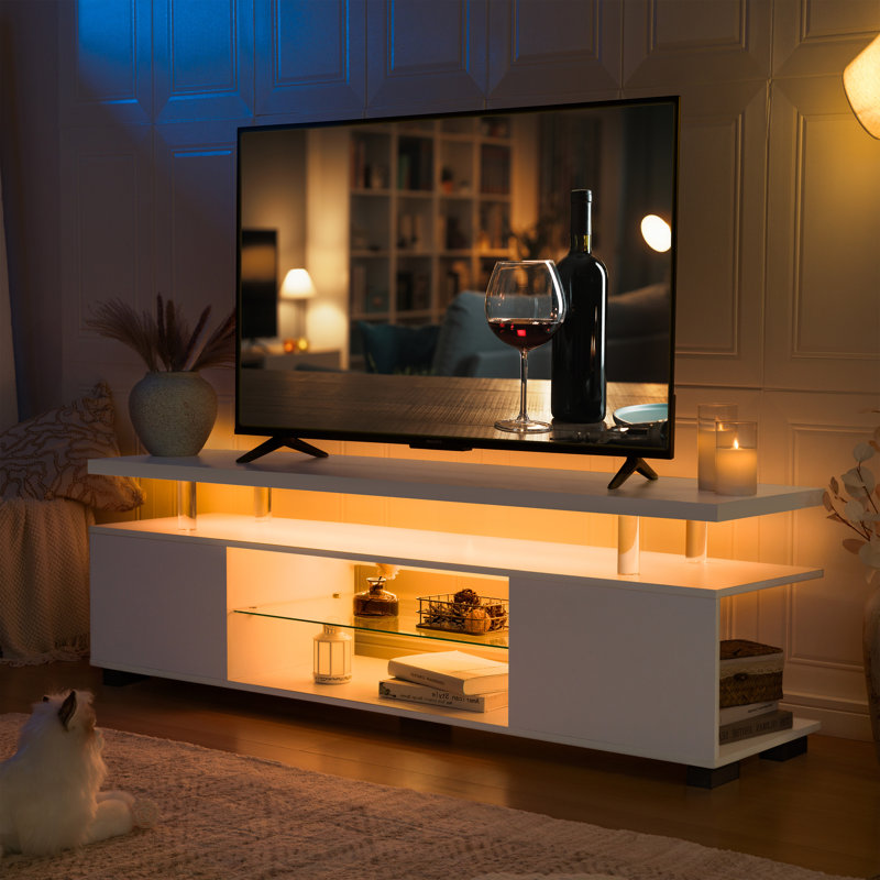 Meuble télé Kelsha, Blanc