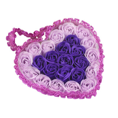  24 Pcs Blush/Rose Gold Scented Rose Soap Party Favors with Gift Box and Ribbon