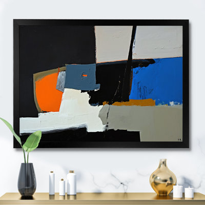 «Touched By Orange I», art mural abstrait sur toile