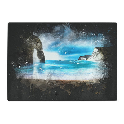 Tempered Glass Durdle Door Cliffs in Wareham Chopping Board