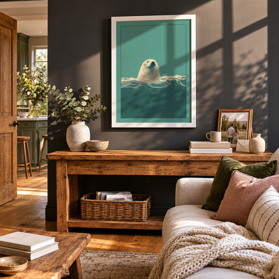 Seal In Waves Coastal - Print