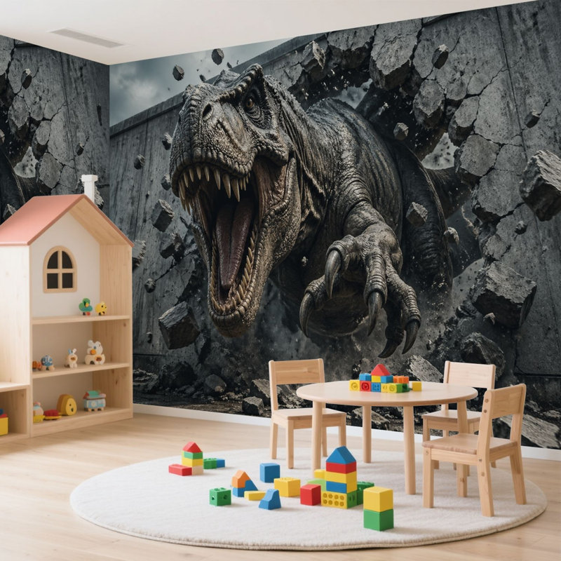 Adhésif mural pelez et collez, Tyrannosaurus Rex, L 100 po x l 144 po