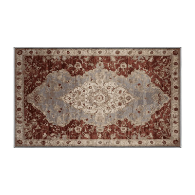 Machine Washable Gray Area Rug