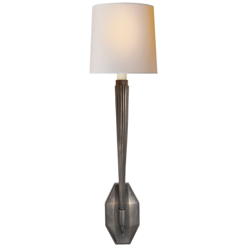 Chapman & Myers Ruhlmann Single Sconce, Bronze, Fabric