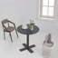 Table de salle à manger en verre trempé - Structure en métal mince, conception peu encombrante pour la maison et le bureau-1265223587