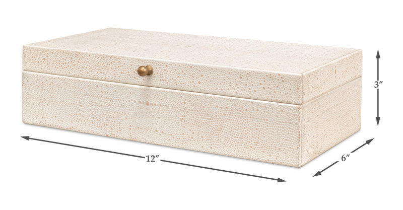 Gatsburg Handmade Decorative Box, White