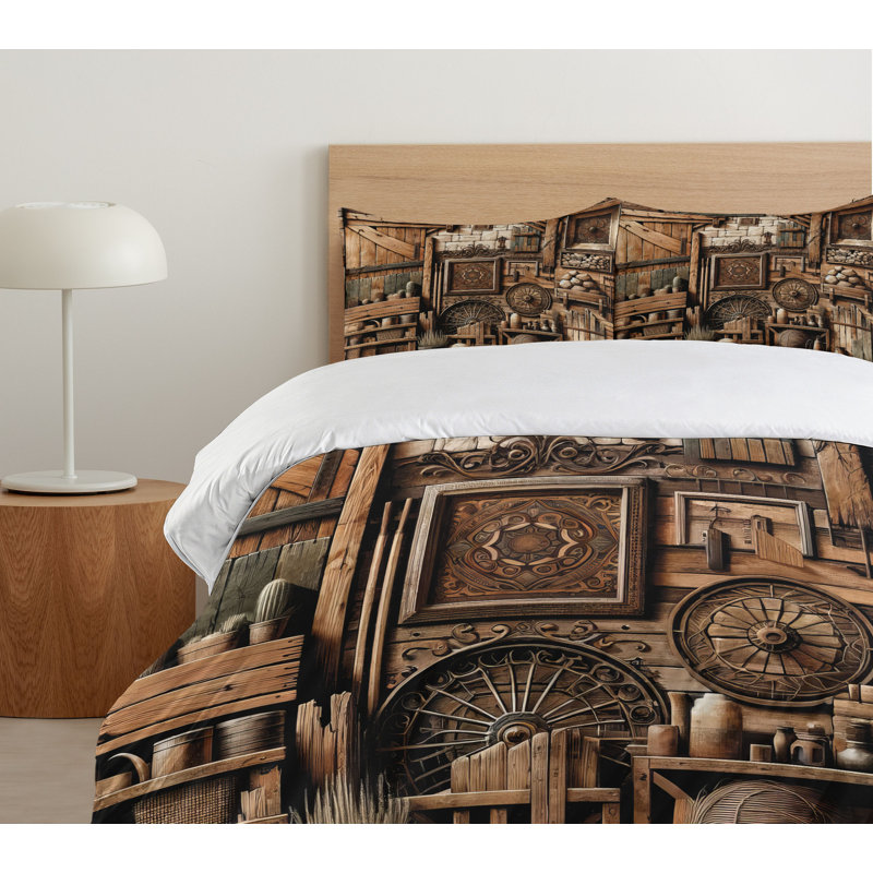 Rustic Duvet Cover, Queen Duvet Cover + 2 Standard Shams
