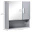 Armoire à pharmacie à fixation en surface à 2 portes sans cadre avec 5 tablettes réglables-1387676888