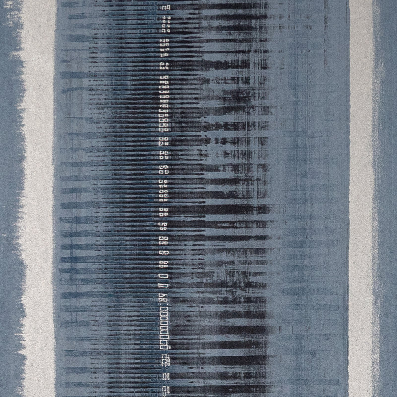 Adonea Hermes Smooth Metallic 33' L x 21" W Wallpaper Roll, Midnight Blue