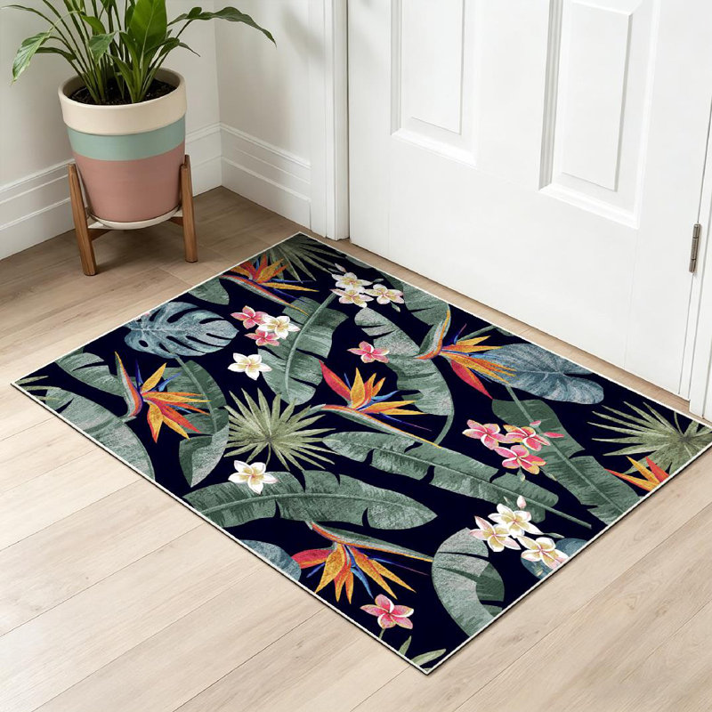 Tapis rose lavable à la machine, Rectangle 32" x 47"