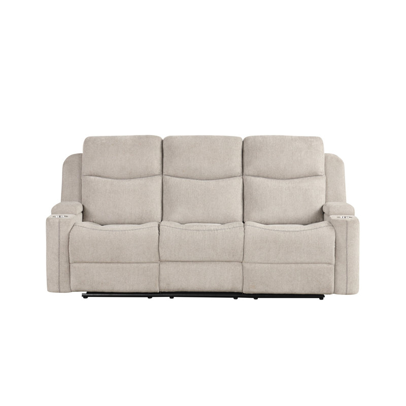 Galya Light Gray Chenille Motion Sofa